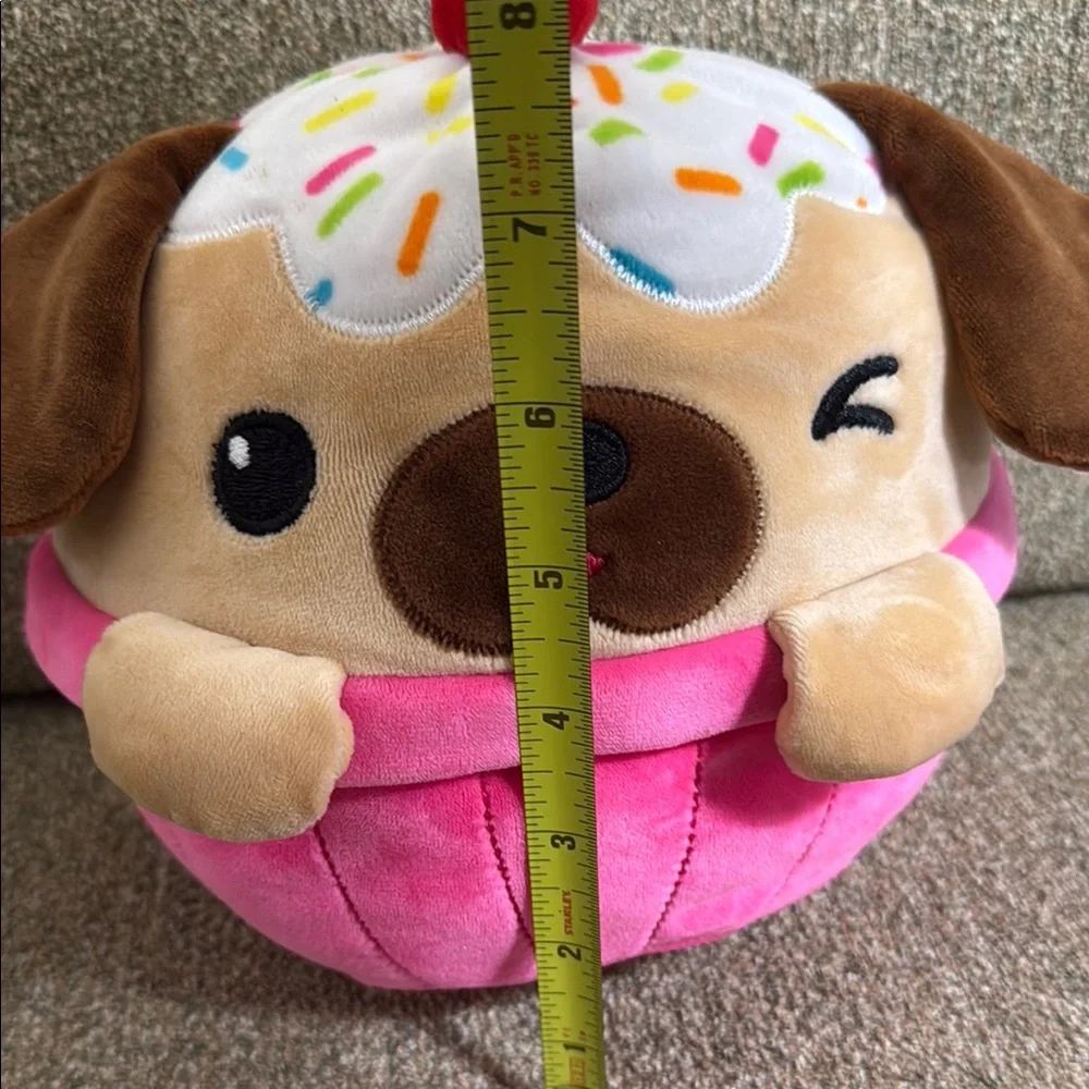 Squishmallow Winking Puppy Dog Cupcake Plush Birthday Cherry Stuffed Toy